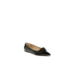 Sam Edelman‎ Wheaton Patent Leather Black Kitten Flat Sz 8 Knot Detail